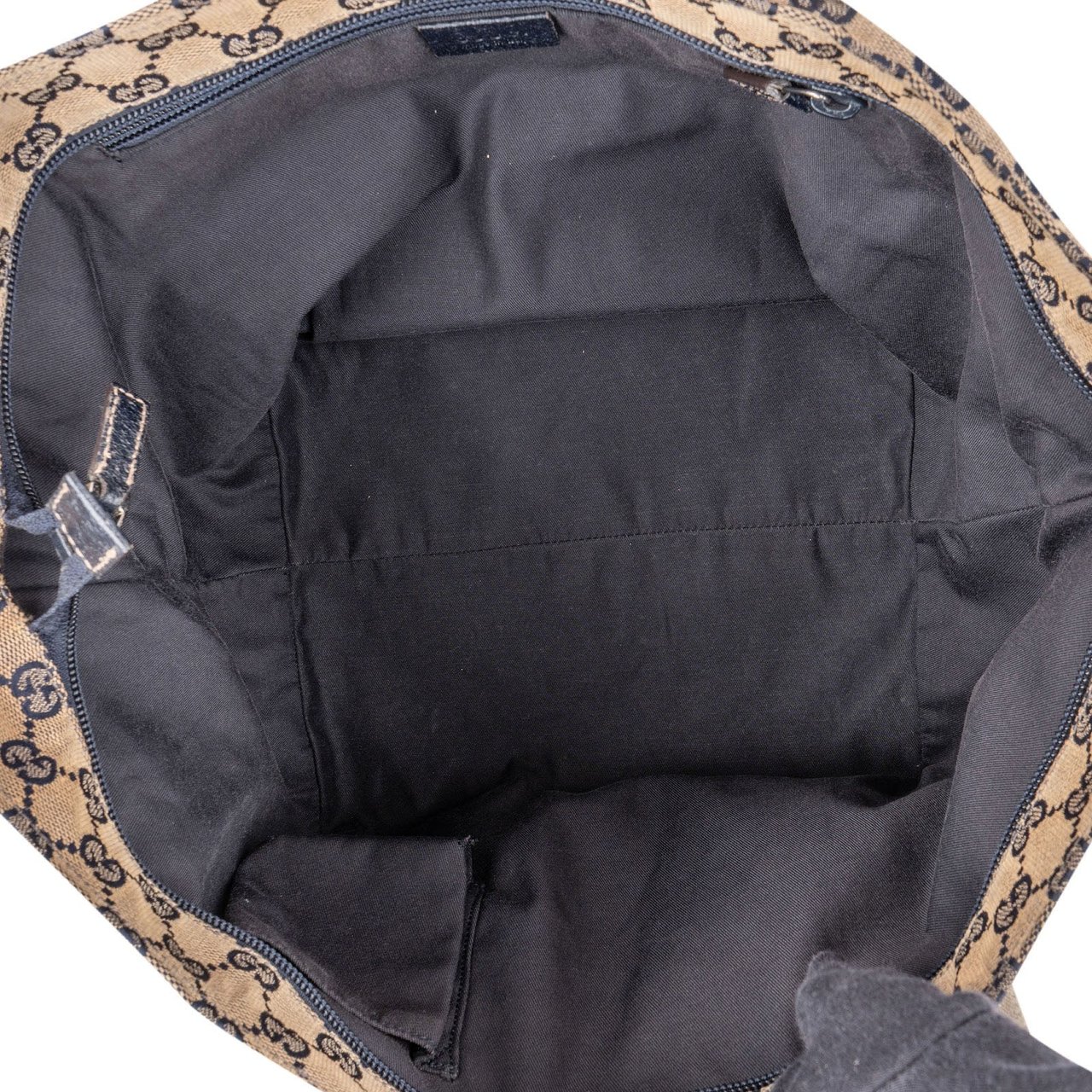 Gucci Monogram GG Canvas Web Handle Tote Shopper Shoulder Bag Blauw