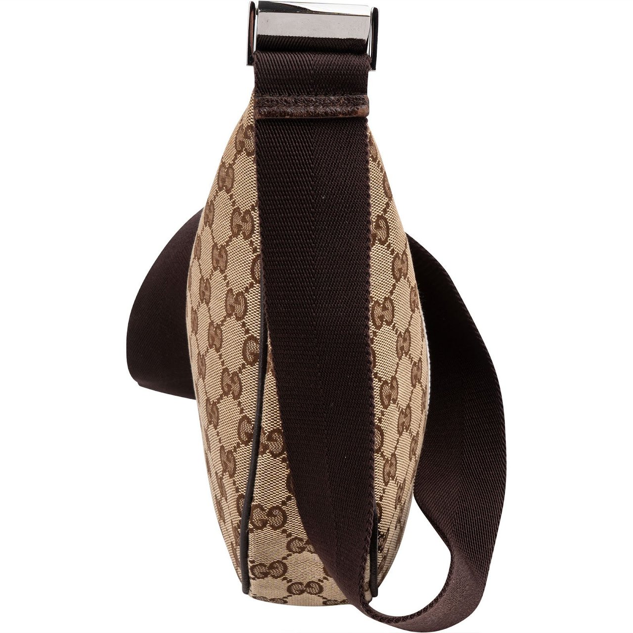 Gucci Monogram GG Canvas Messenger Crossbody Bag Beige