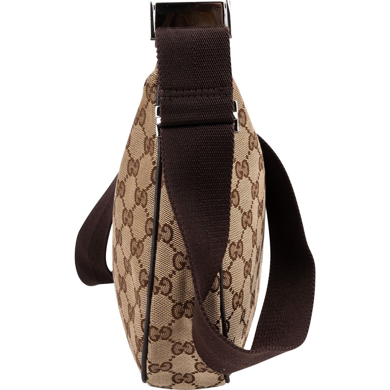 Gucci Monogram GG Canvas Messenger Crossbody Bag Beige