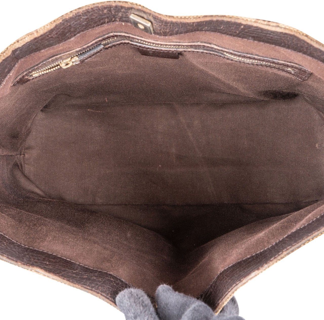 Gucci Monogram GG Canvas Horsebit Tote Shoulder Bag Beige