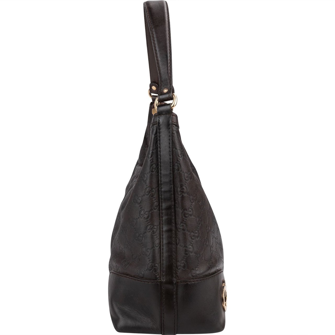 Gucci Guccissima Leather Lovely Heart Shoulder Bag Bruin
