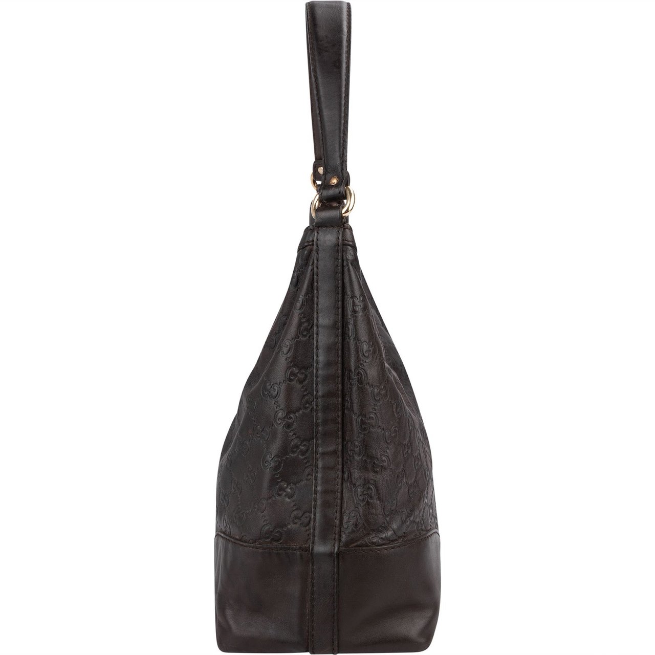 Gucci Guccissima Leather Lovely Heart Shoulder Bag Bruin
