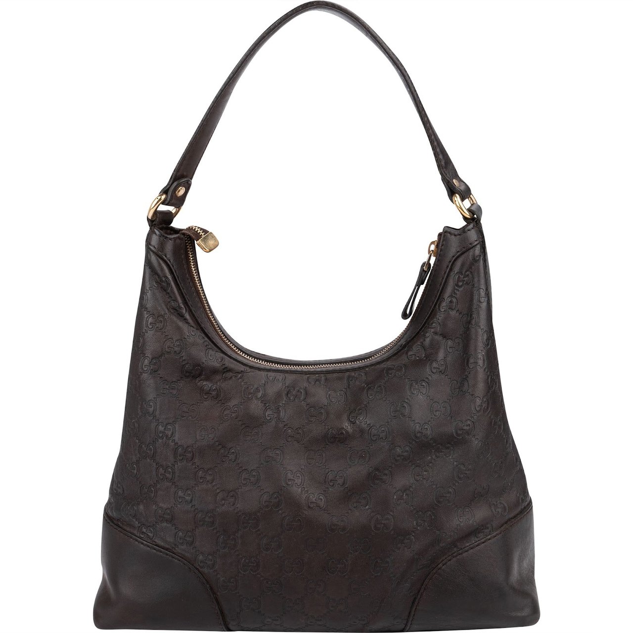 Gucci Guccissima Leather Lovely Heart Shoulder Bag Bruin