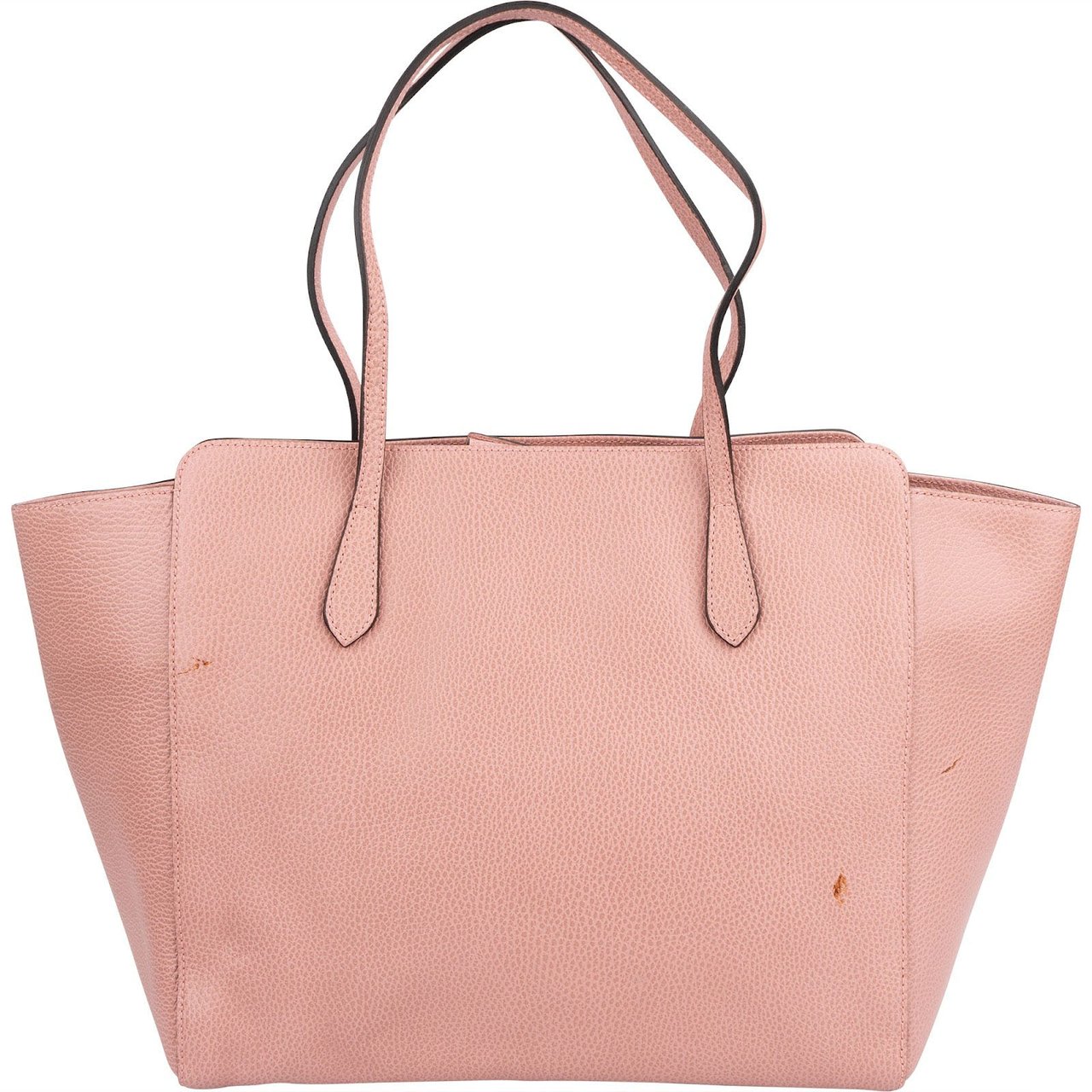 Gucci Pebbled Leather Swing Shopper Shoulder Bag Rood