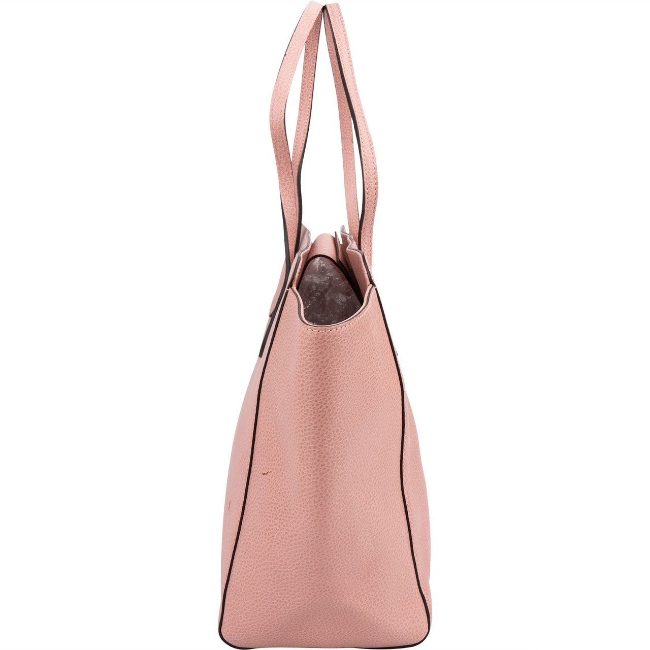 Gucci Pebbled Leather Swing Shopper Shoulder Bag Rood