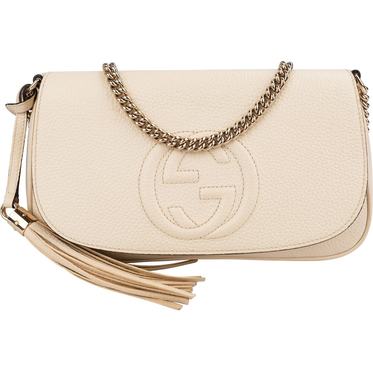 Gucci Leather Soho Chain Shoulder Crossbody Bag Wit