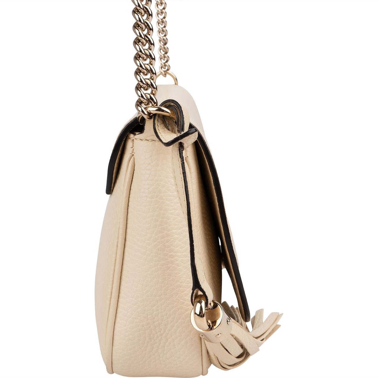 Gucci Leather Soho Chain Shoulder Crossbody Bag Wit