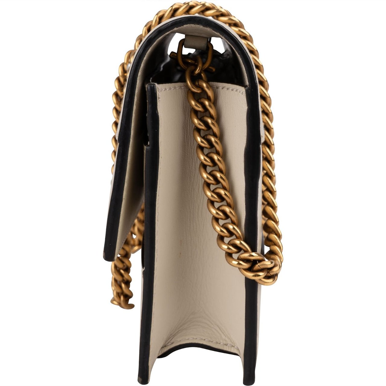 Gucci Leather Queen Margaret Wallet On Chain Crossbody Bag Wit