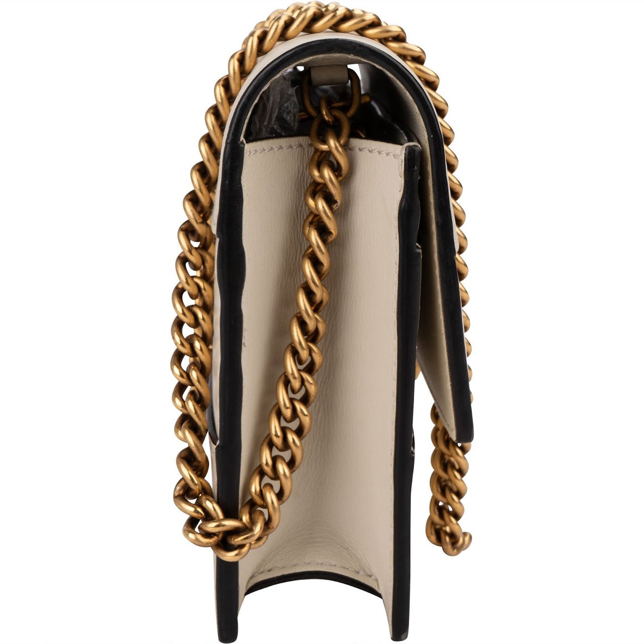 Gucci Leather Queen Margaret Wallet On Chain Crossbody Bag Wit
