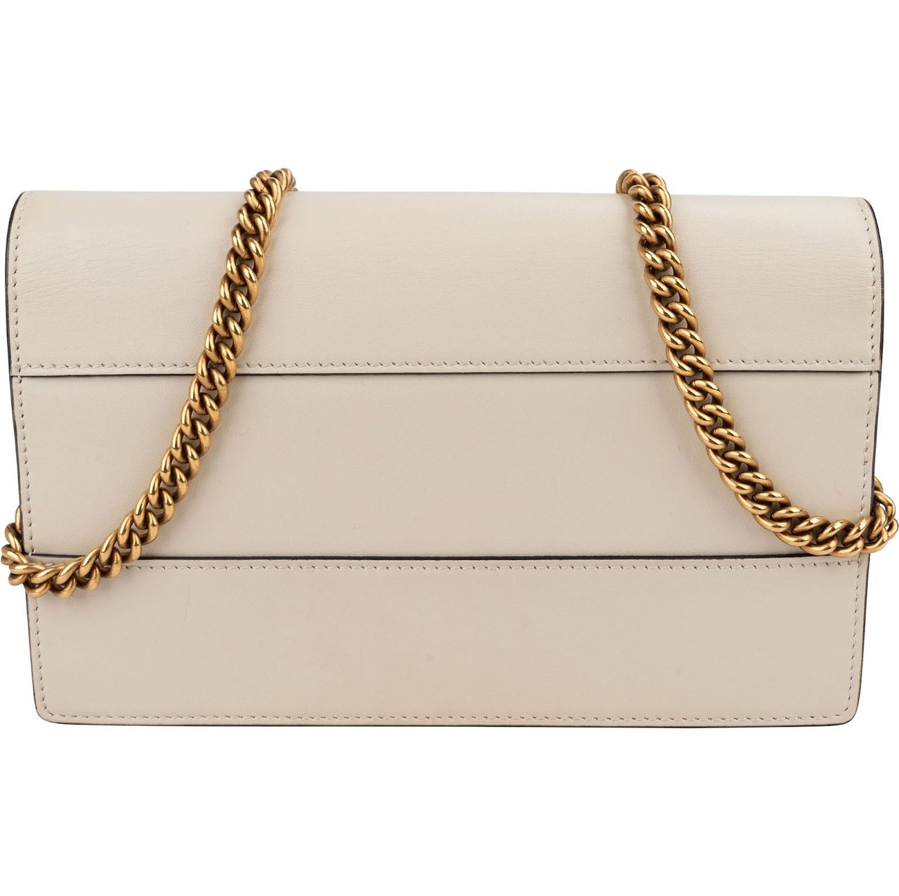 Gucci Leather Queen Margaret Wallet On Chain Crossbody Bag Wit
