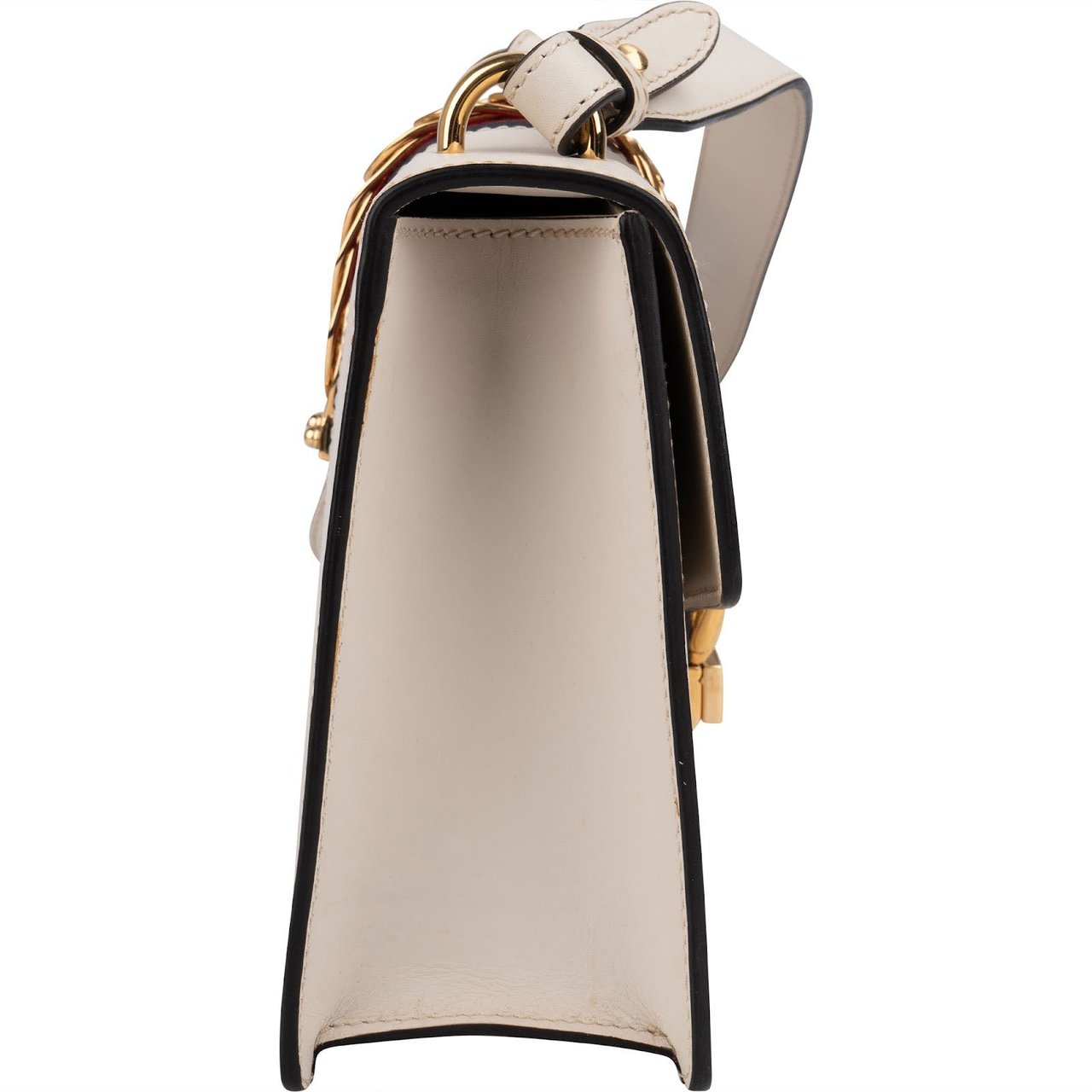 Gucci White Leather Sylvie Shoulder Bag Divers