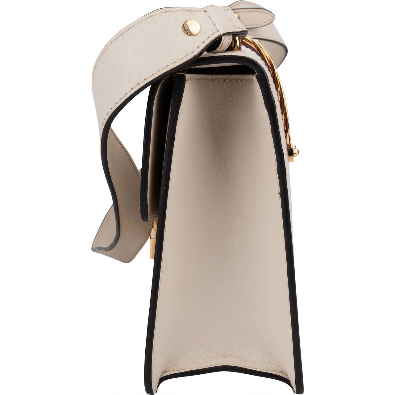 Gucci White Leather Sylvie Shoulder Bag Divers