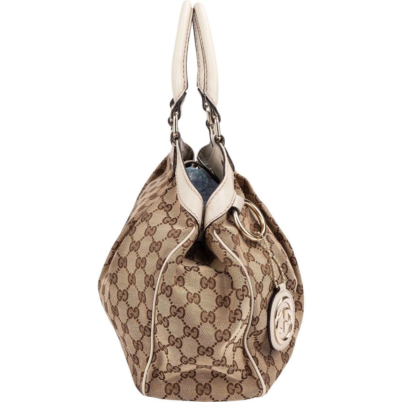 Gucci Monogram GG Canvas Sukey Handbag Beige
