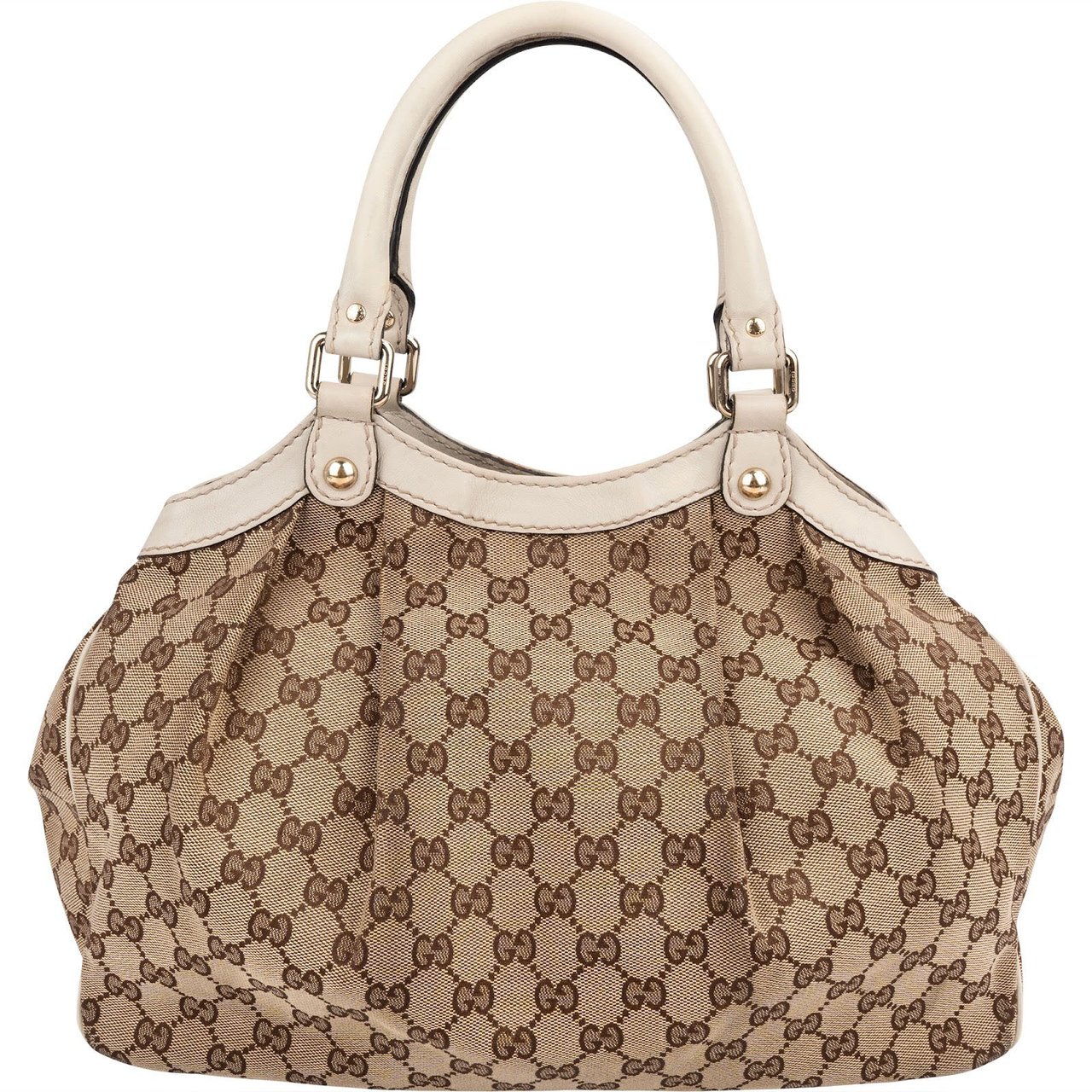 Gucci Monogram GG Canvas Sukey Handbag Beige