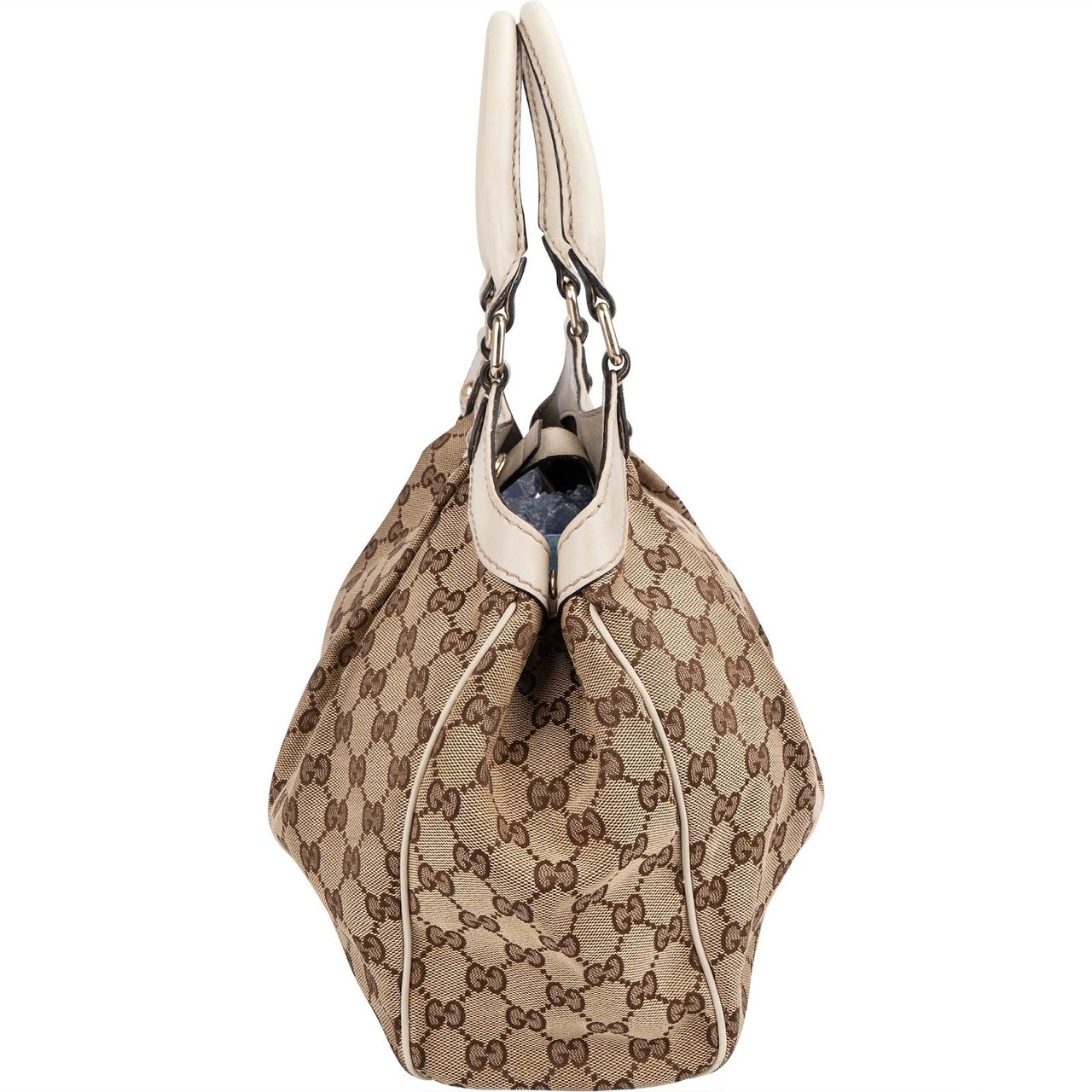 Gucci Monogram GG Canvas Sukey Handbag Beige