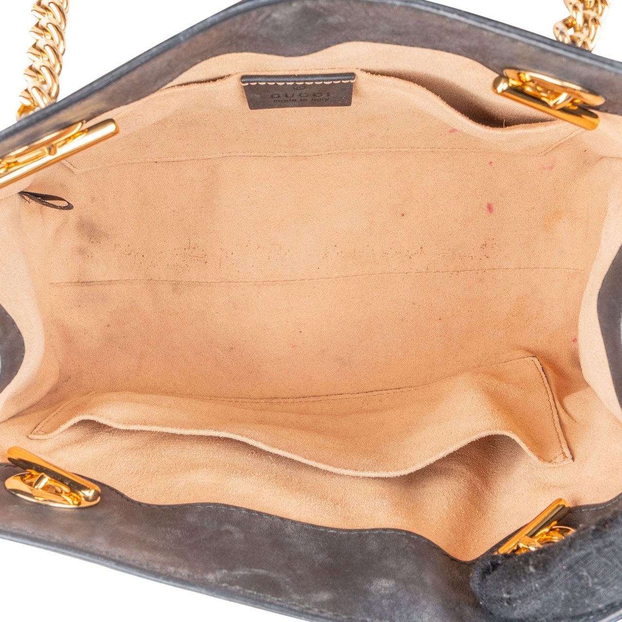 Gucci Monogram GG Supreme Canvas Padlock Bees Print Shoulder Bag Divers