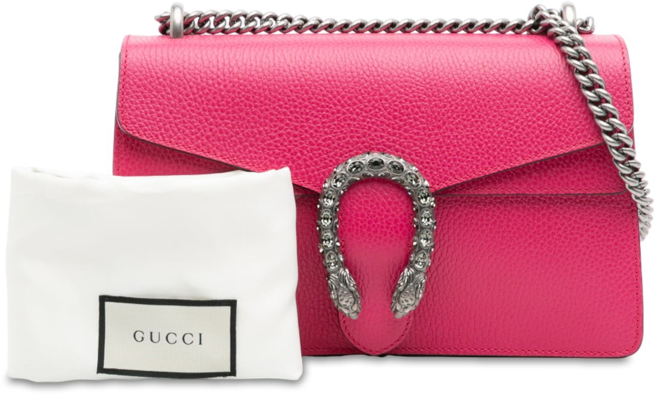 Gucci Small Leather Dionysus Shoulder Bag Roze