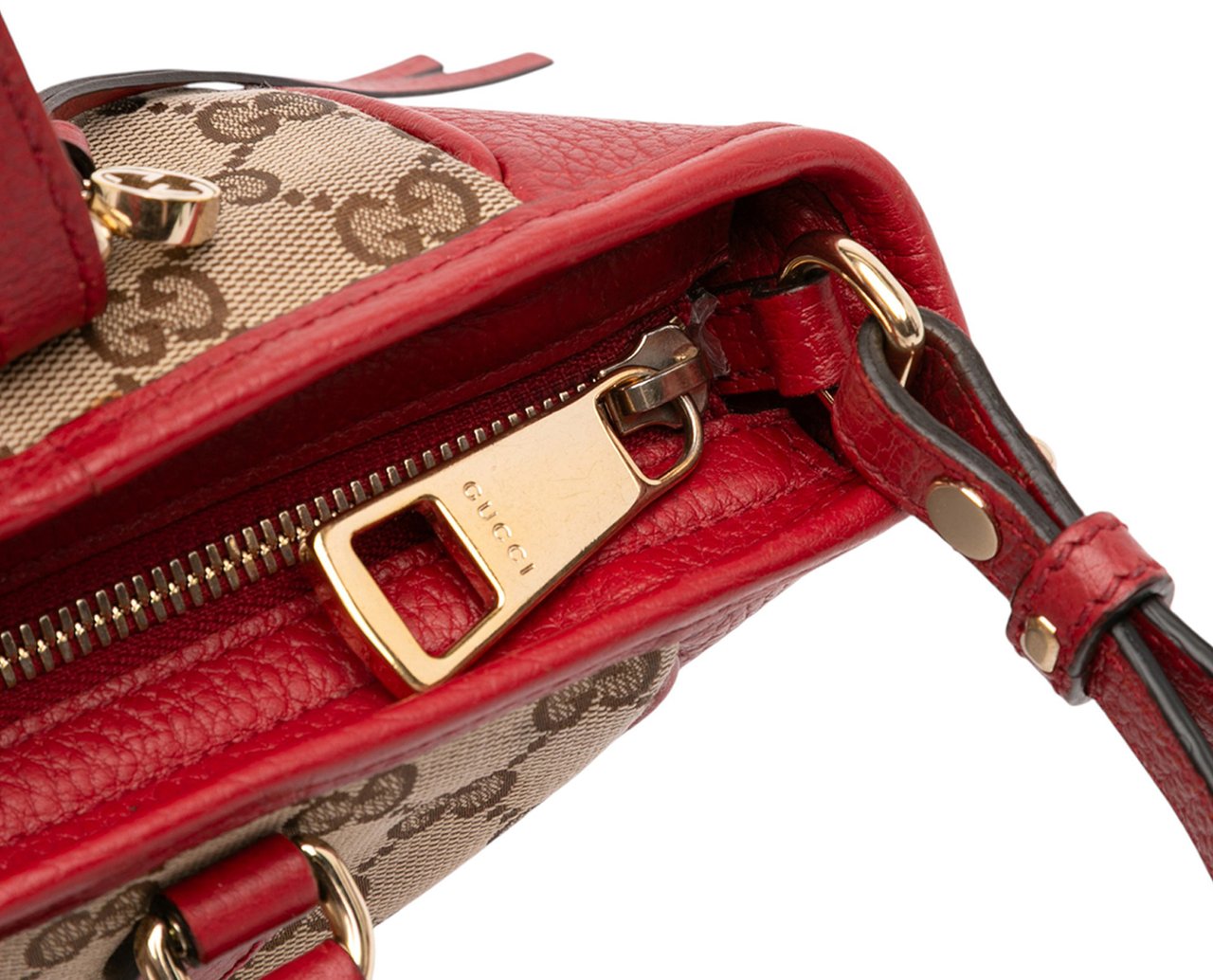 Gucci Small GG Canvas Bree Satchel Bruin