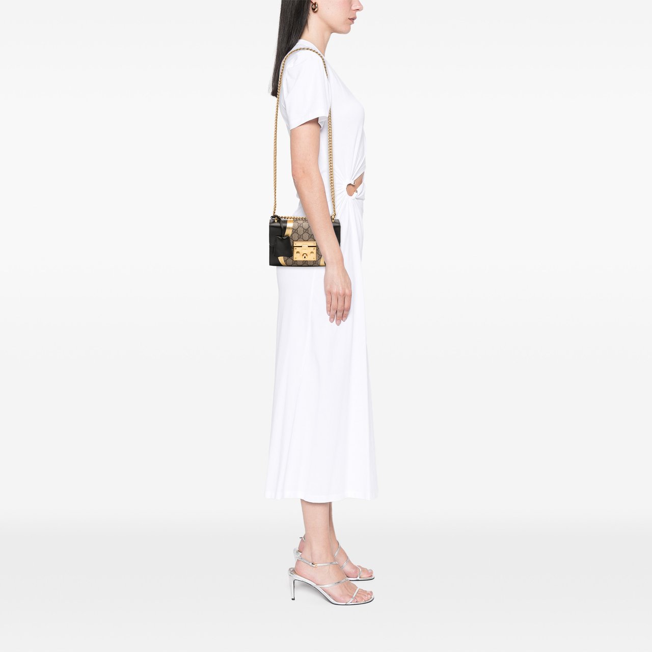 Gucci Small GG Supreme Osiride Padlock Crossbody Bruin