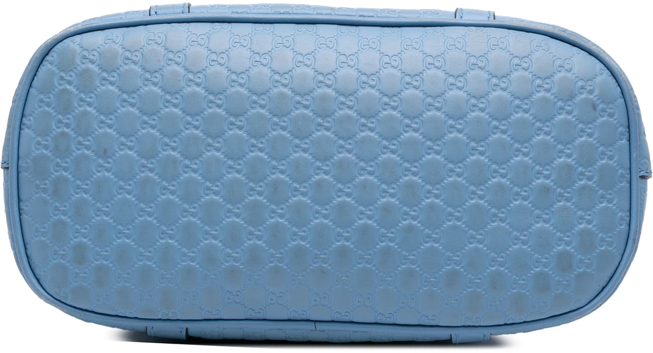 Gucci Mini Microguccissima Dome Satchel Blauw