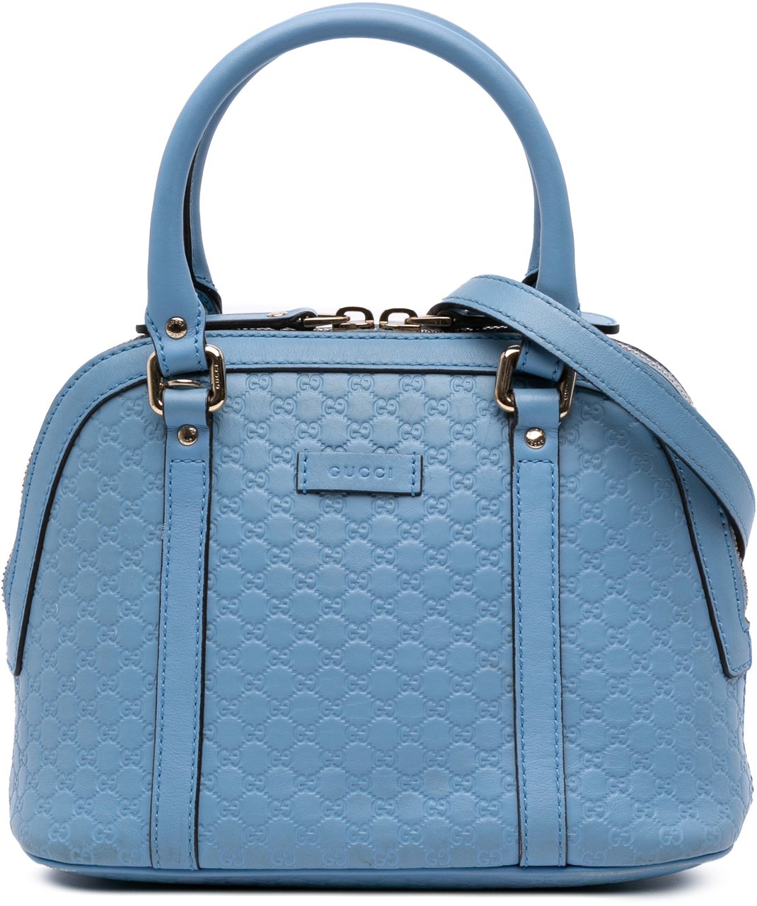 Gucci Mini Microguccissima Dome Satchel Blauw