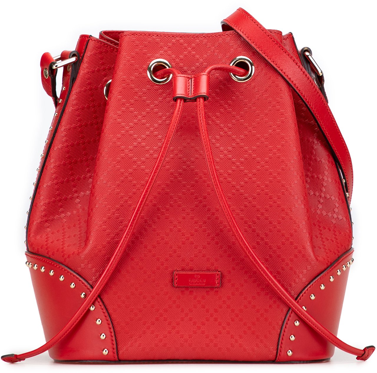 Gucci Bright Diamante Studded Leather Bucket Bag main image 0