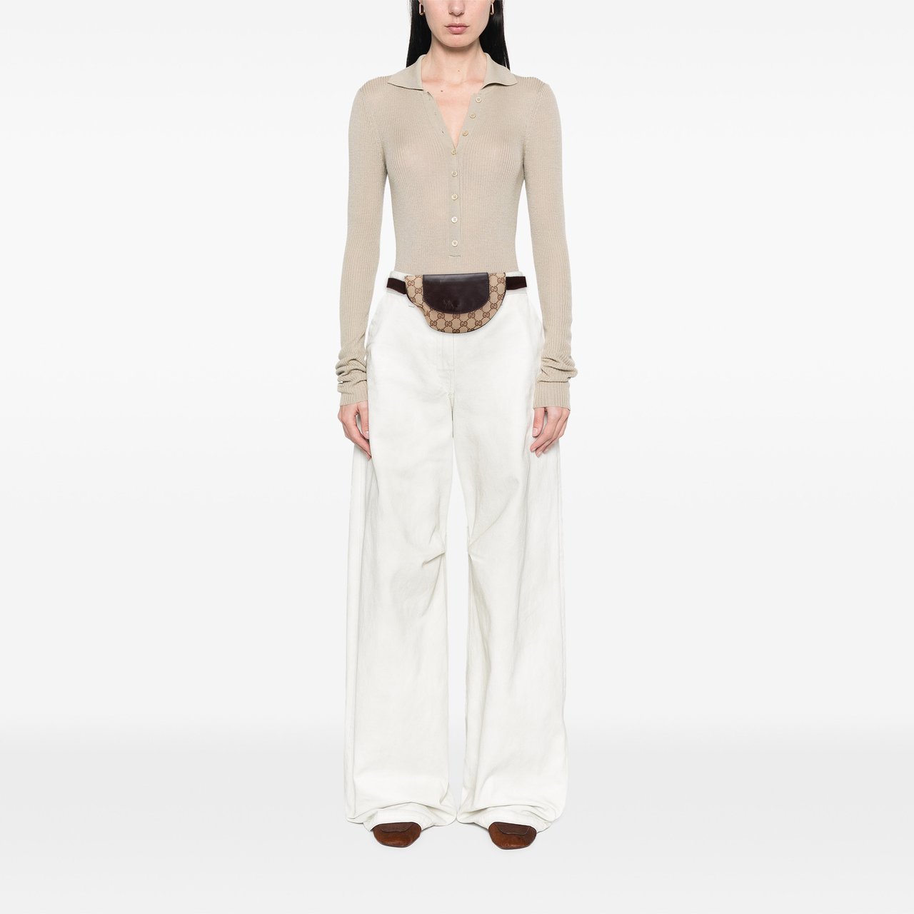 Gucci GG Canvas Belt Bag Bruin