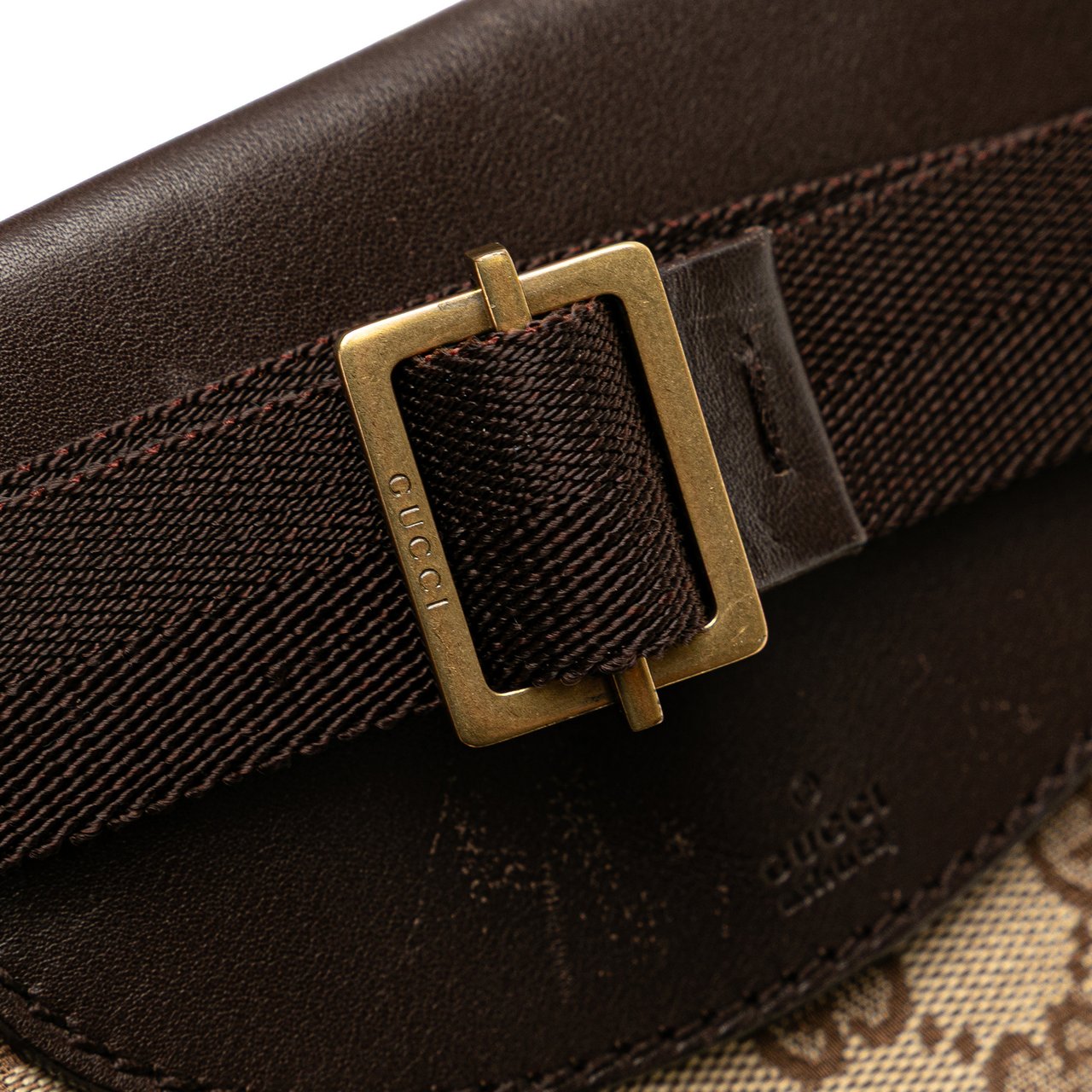 Gucci GG Canvas Belt Bag Bruin