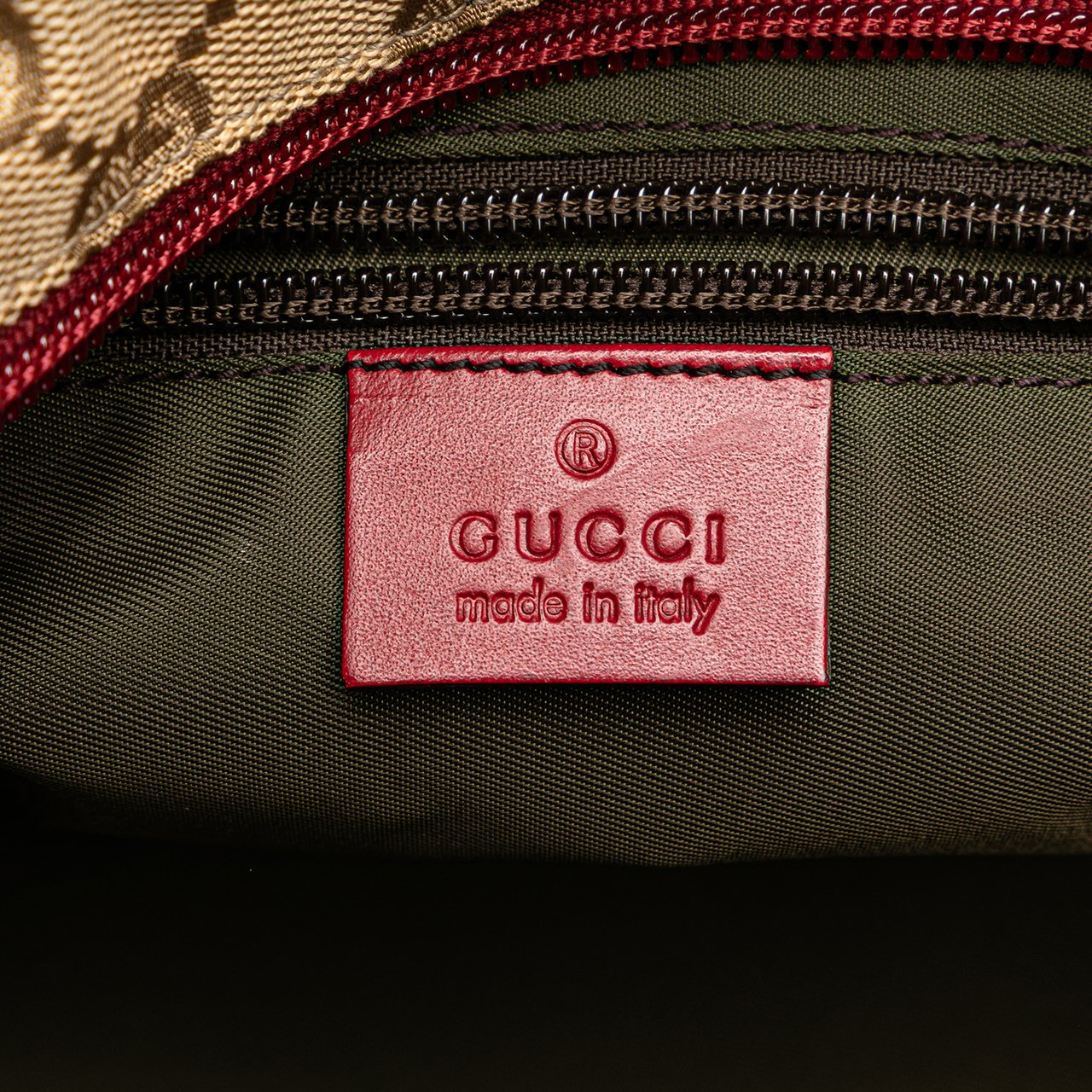 Gucci GG Canvas Web Handbag Bruin