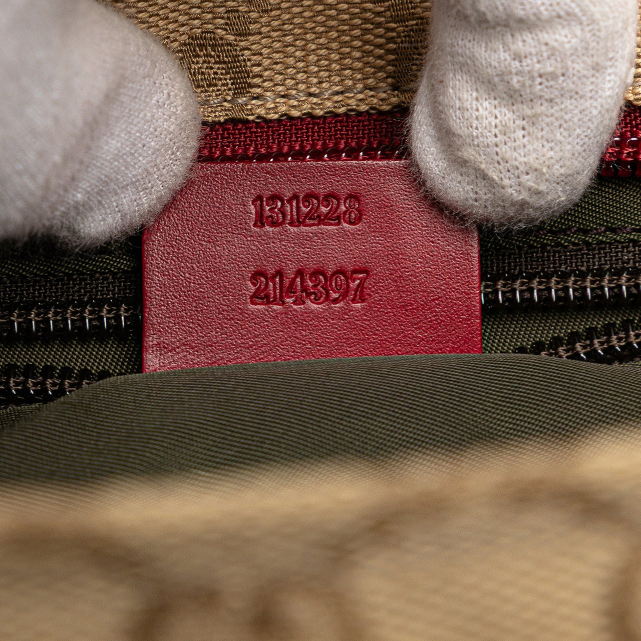 Gucci GG Canvas Web Handbag Bruin