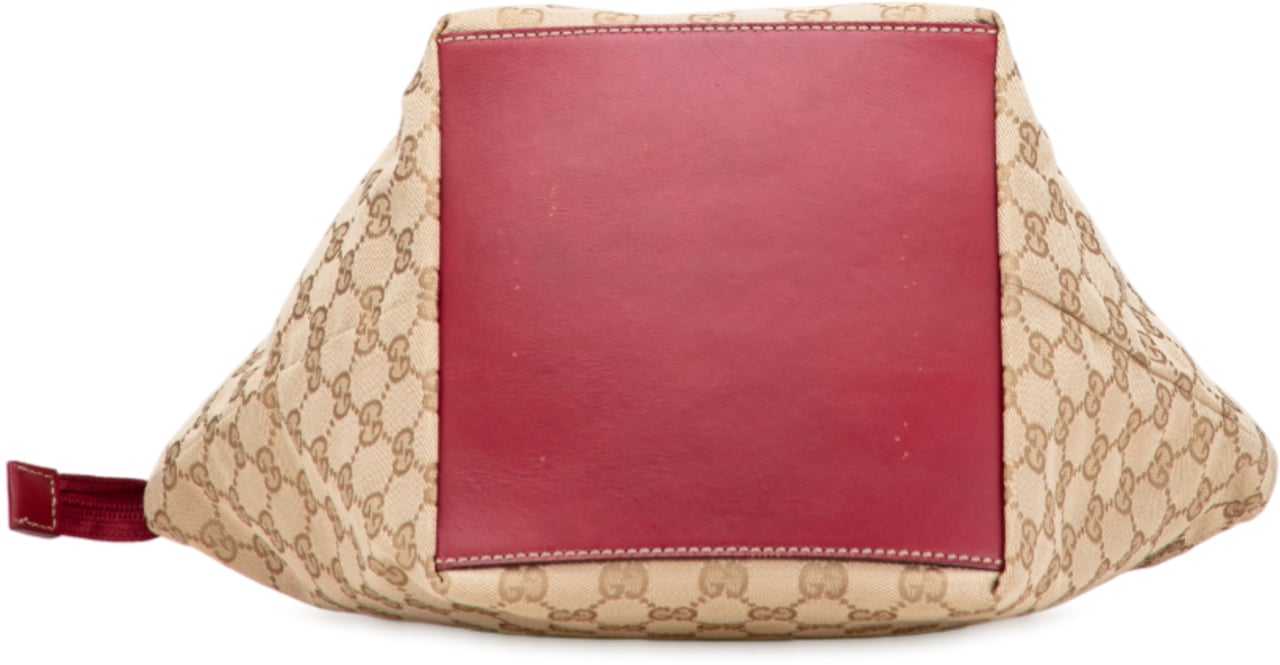 Gucci GG Canvas Web Handbag Bruin