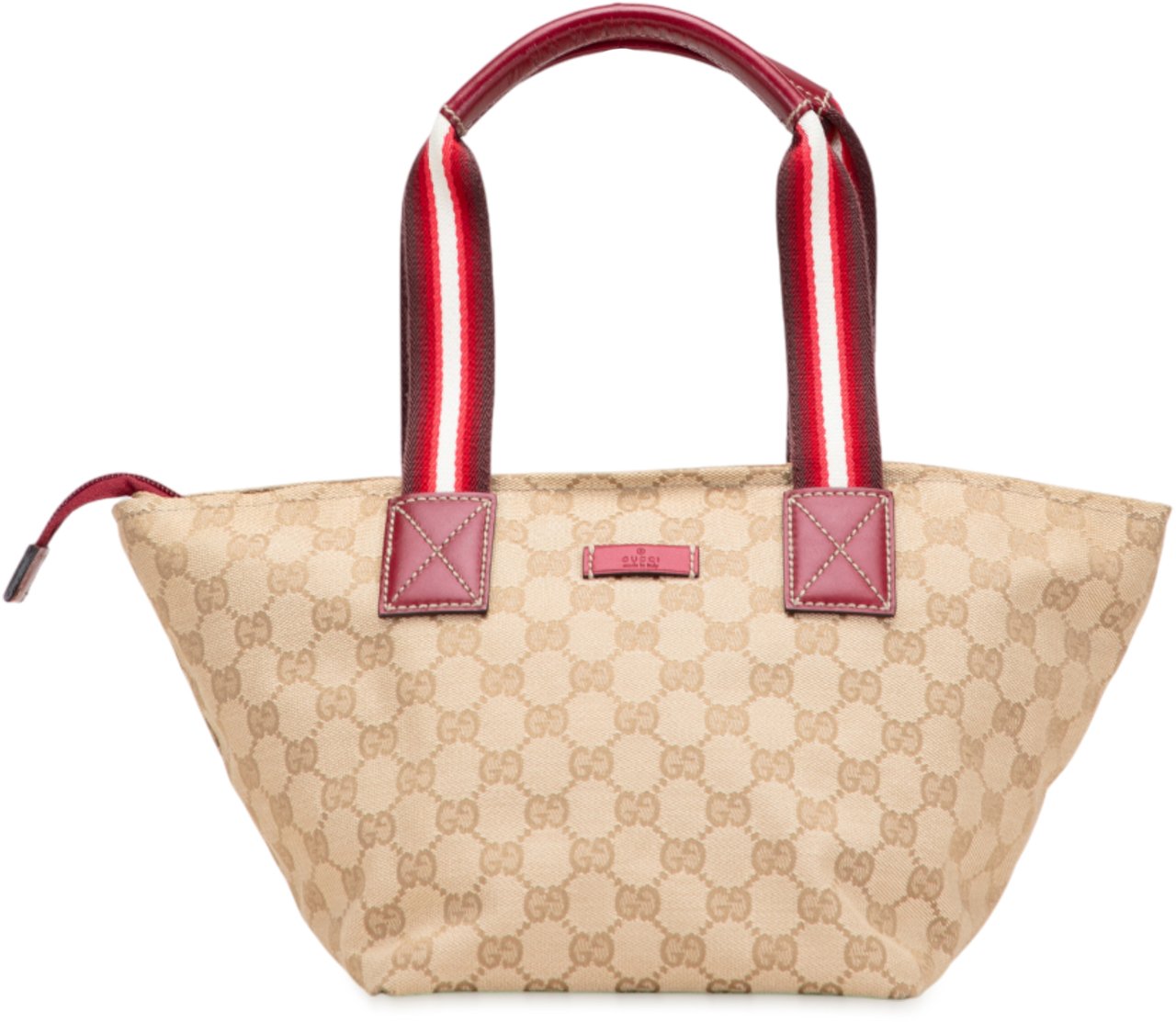 Gucci GG Canvas Web Handbag Bruin
