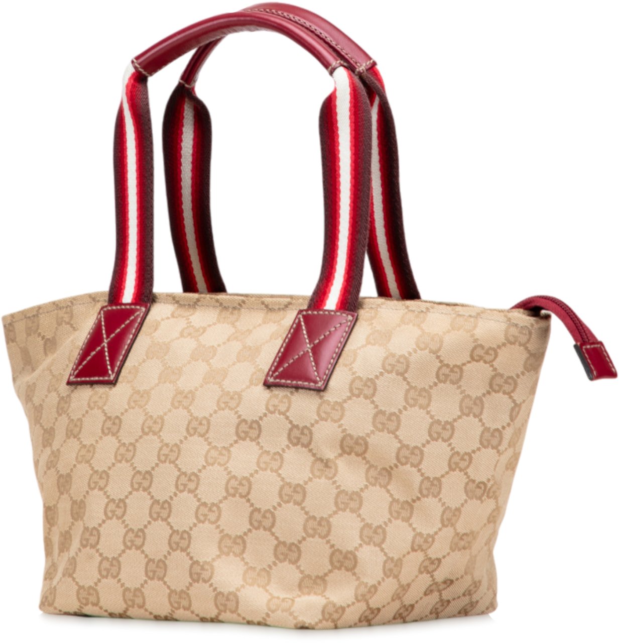 Gucci GG Canvas Web Handbag Bruin