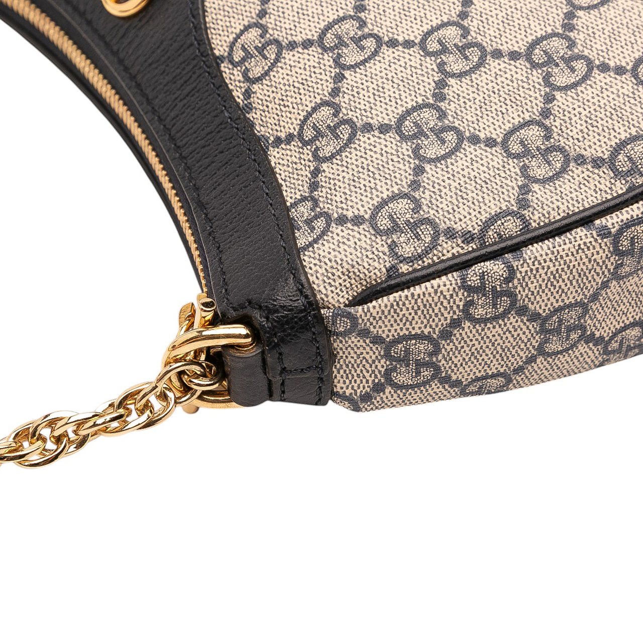 Gucci Small GG Supreme Ophidia Web Satchel Bruin
