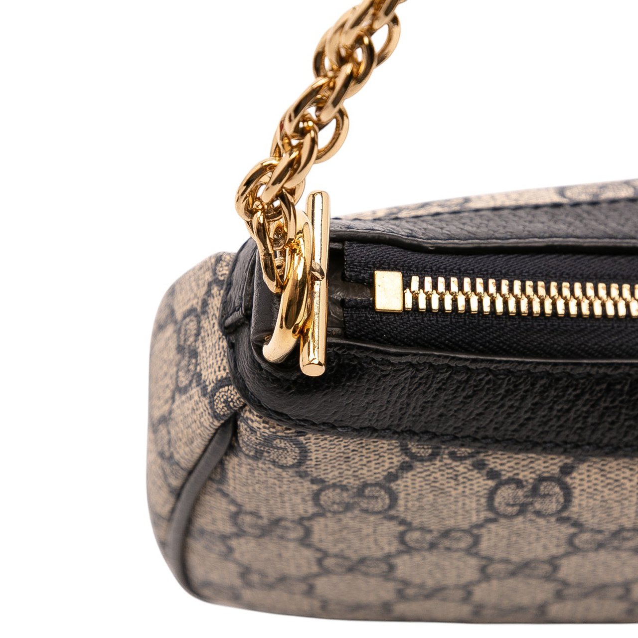 Gucci Small GG Supreme Ophidia Web Satchel Bruin