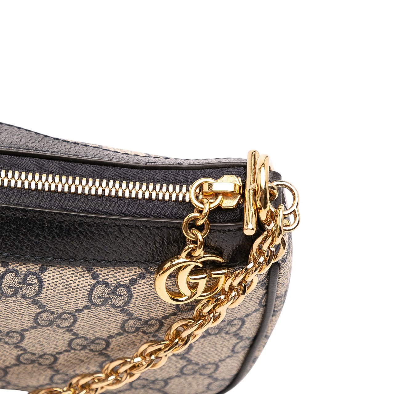 Gucci Small GG Supreme Ophidia Web Satchel Bruin