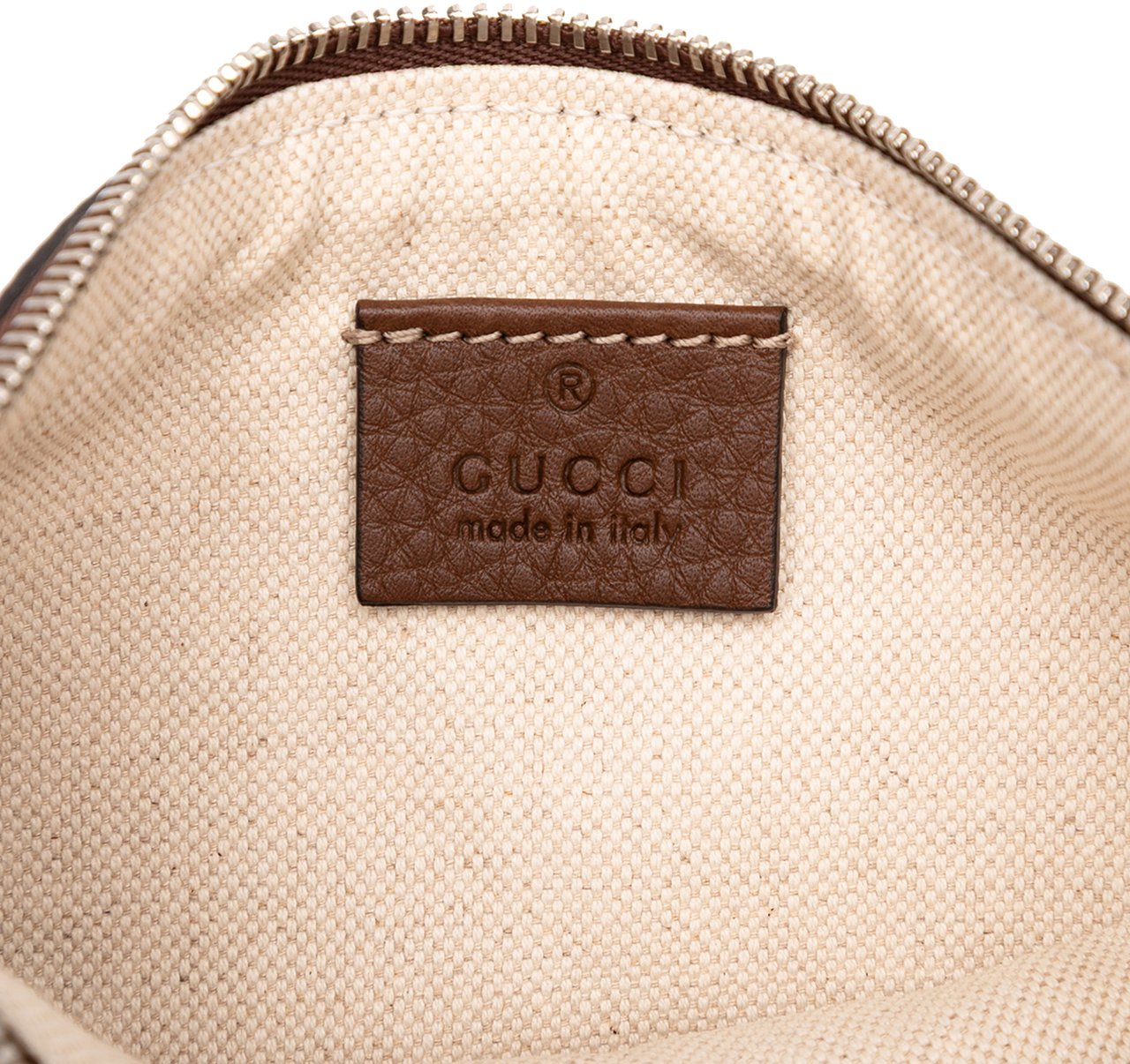 Gucci GG Canvas Wristlet Pouch Bruin