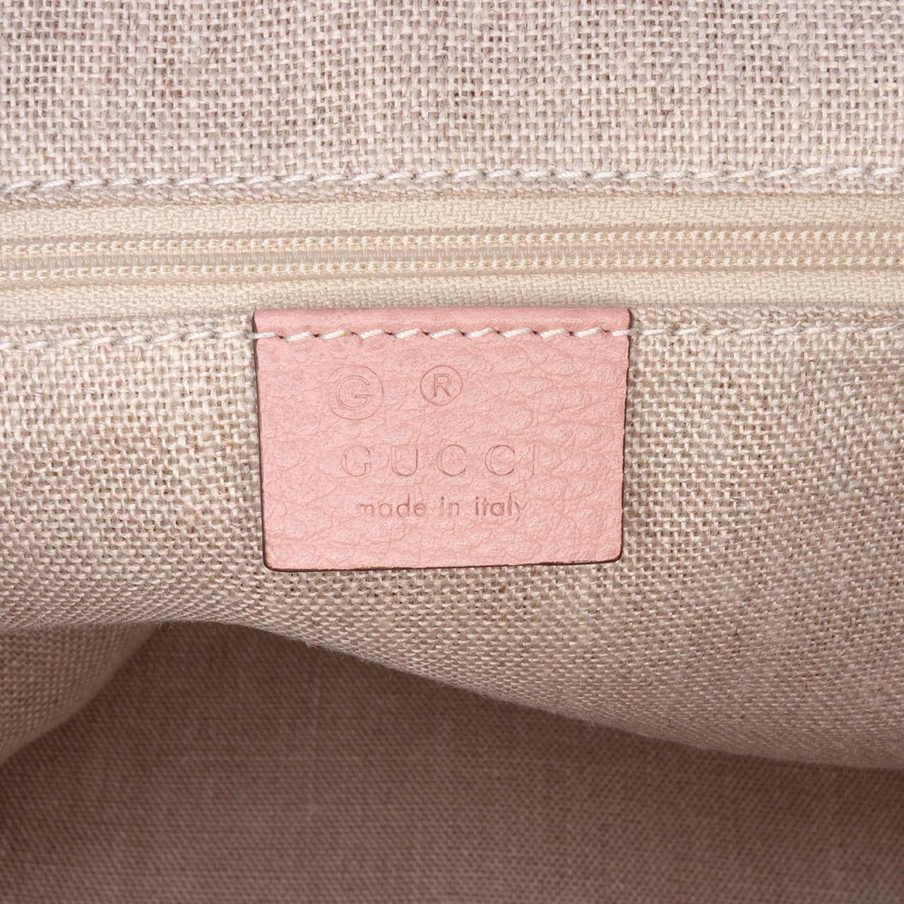 Gucci Large Dollar Calfskin GG Charm Dome Satchel Roze