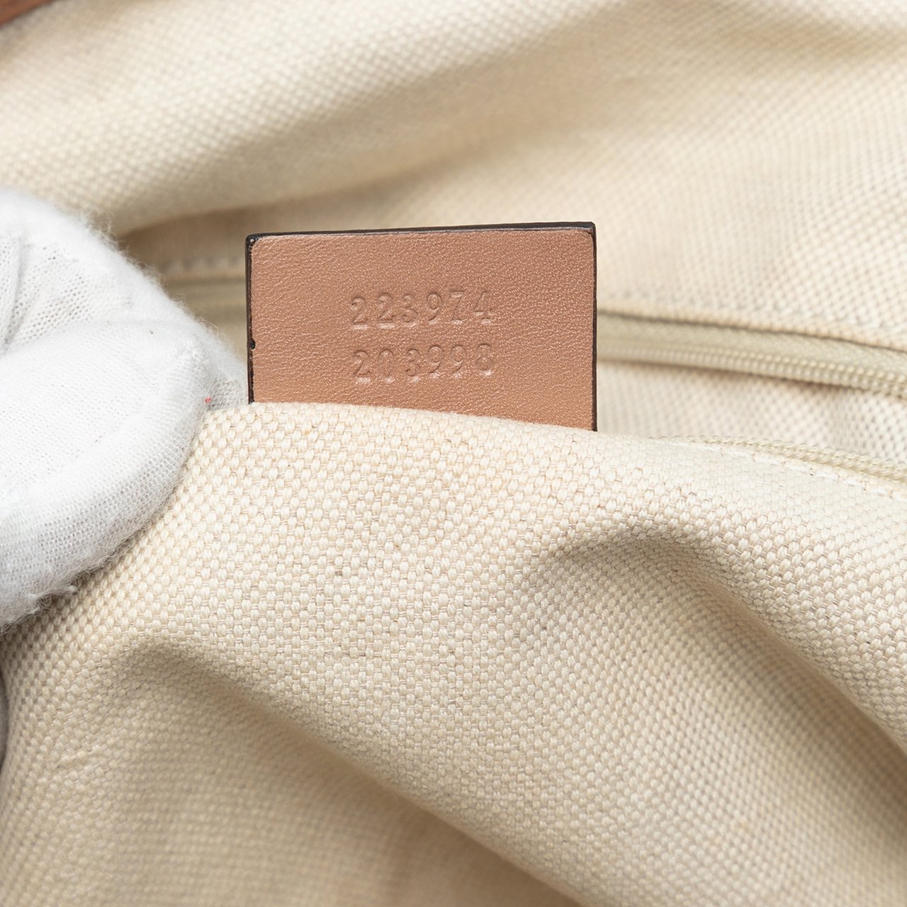 Gucci Diamante Canvas Sukey Satchel Bruin