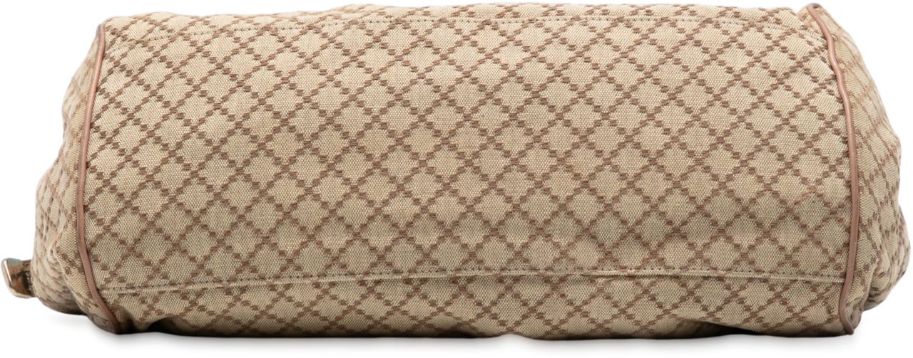 Gucci Diamante Canvas Sukey Satchel Bruin