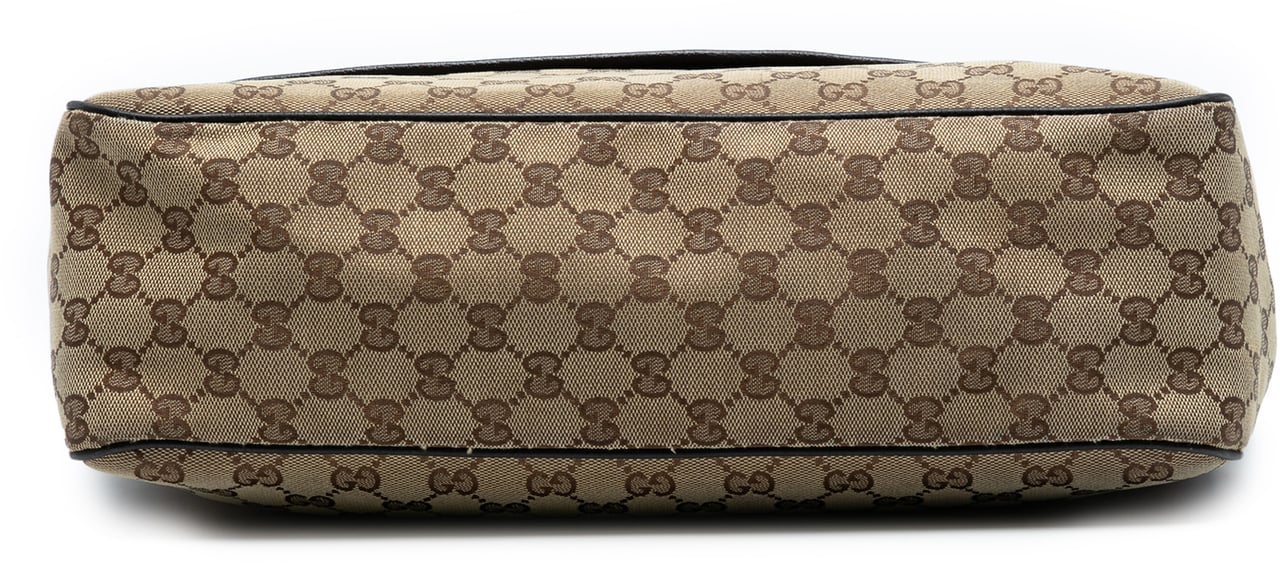 Gucci GG Canvas Web Flap Messenger Bag Bruin