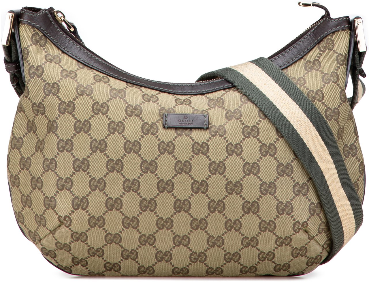 Gucci GG Canvas Web Crossbody Bruin