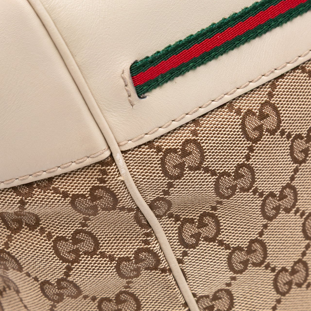 Gucci GG Canvas Web Mayfair Satchel Bruin