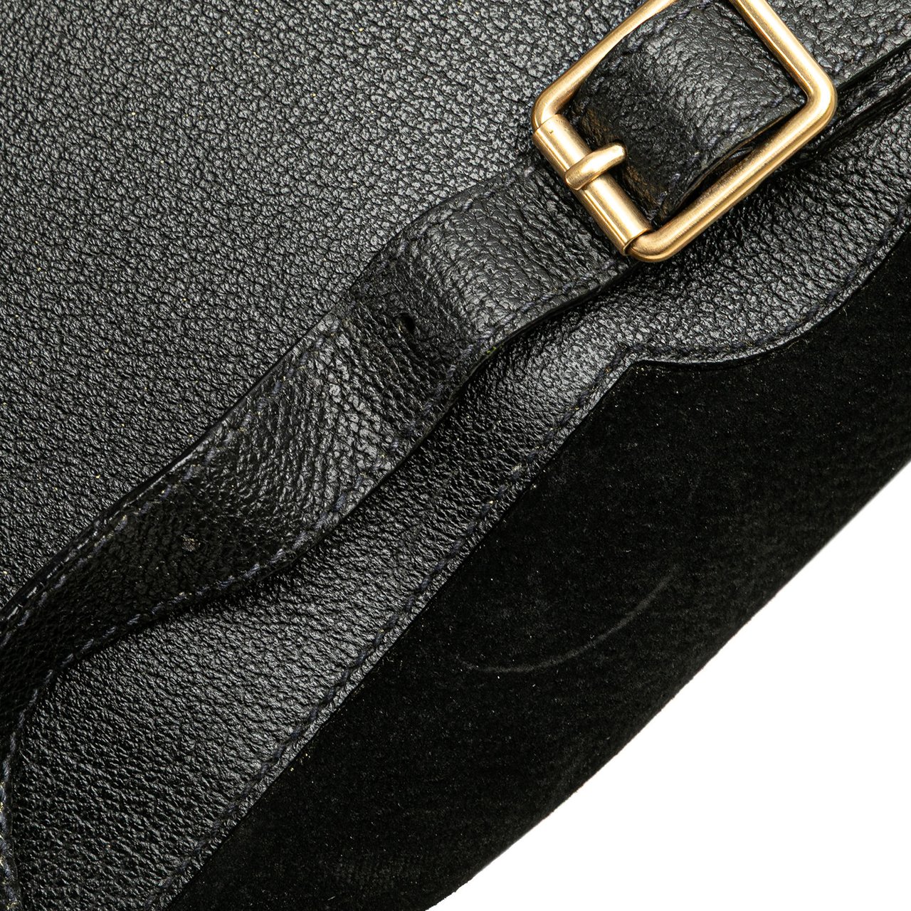 Gucci Suede Bamboo Backpack Zwart