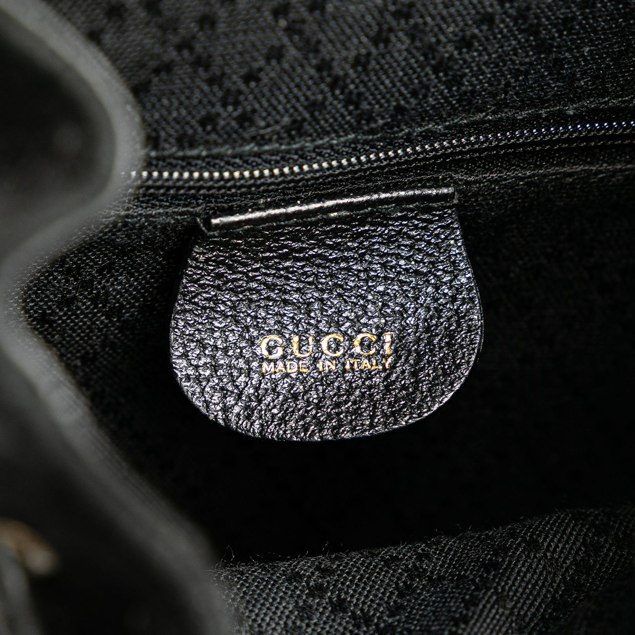Gucci Suede Bamboo Backpack Zwart