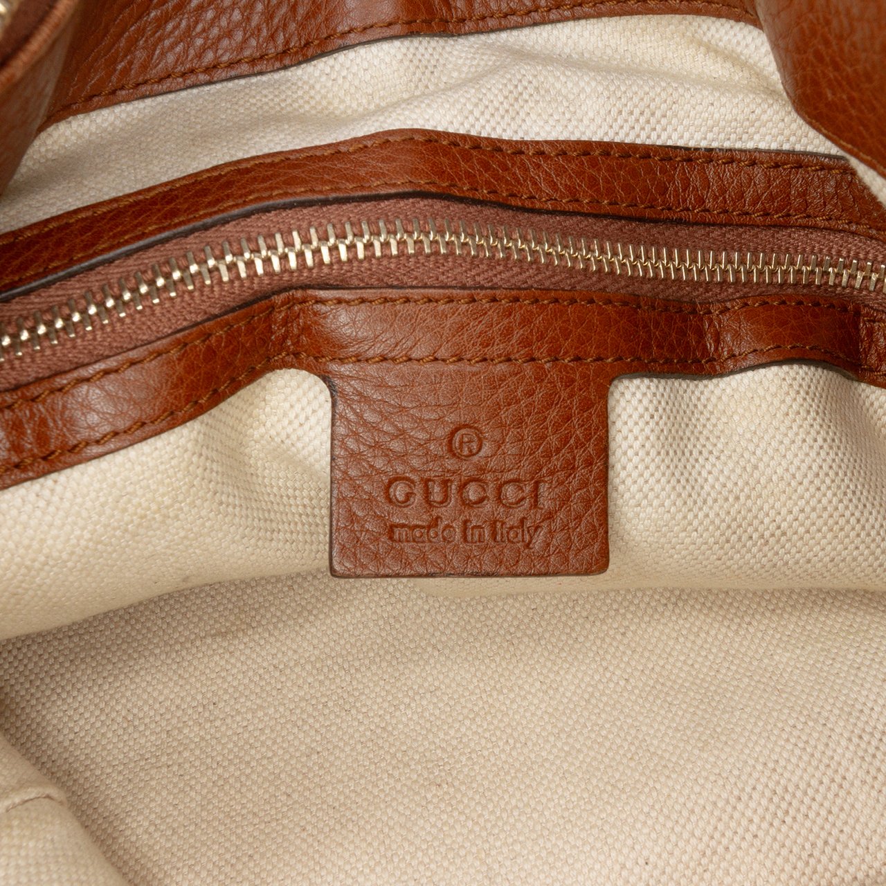 Gucci Large GG Canvas Bella Satchel Bruin