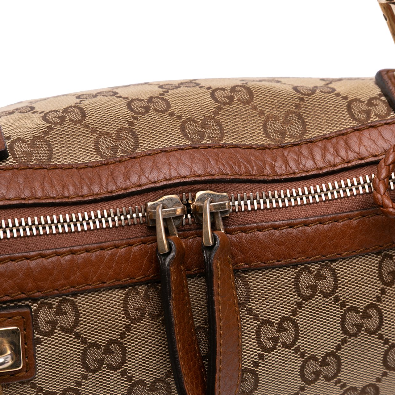 Gucci Large GG Canvas Bella Satchel Bruin