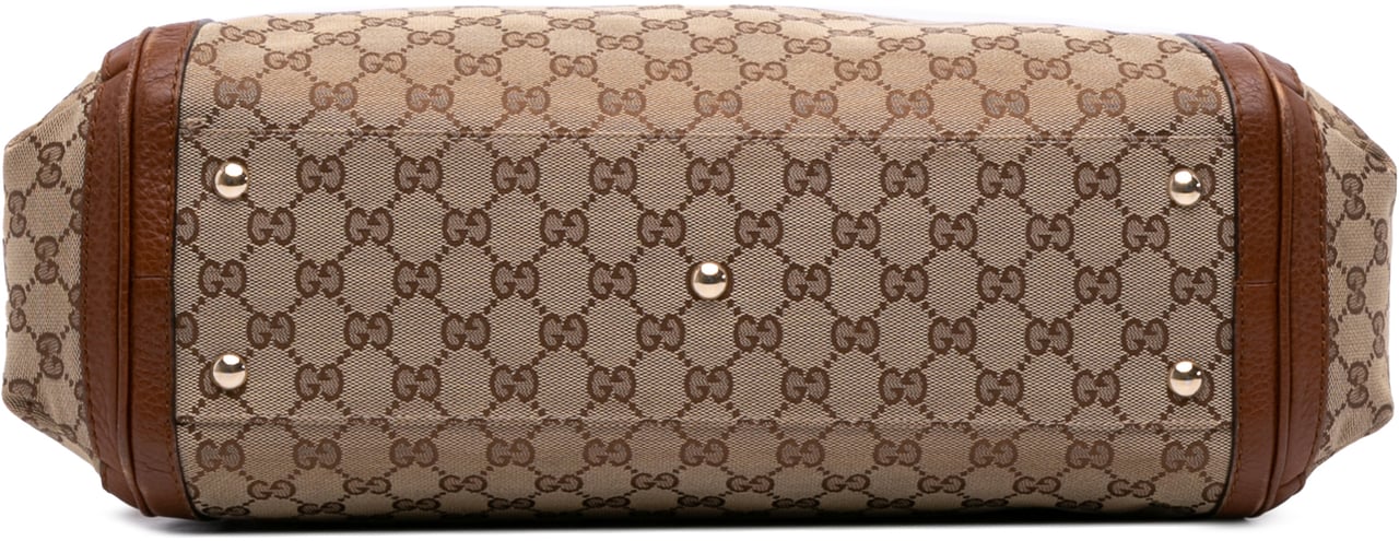 Gucci Large GG Canvas Bella Satchel Bruin