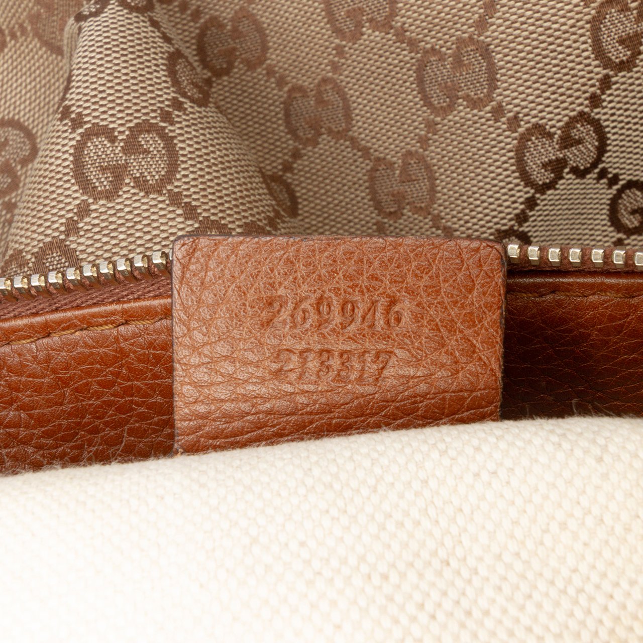 Gucci Large GG Canvas Bella Satchel Bruin