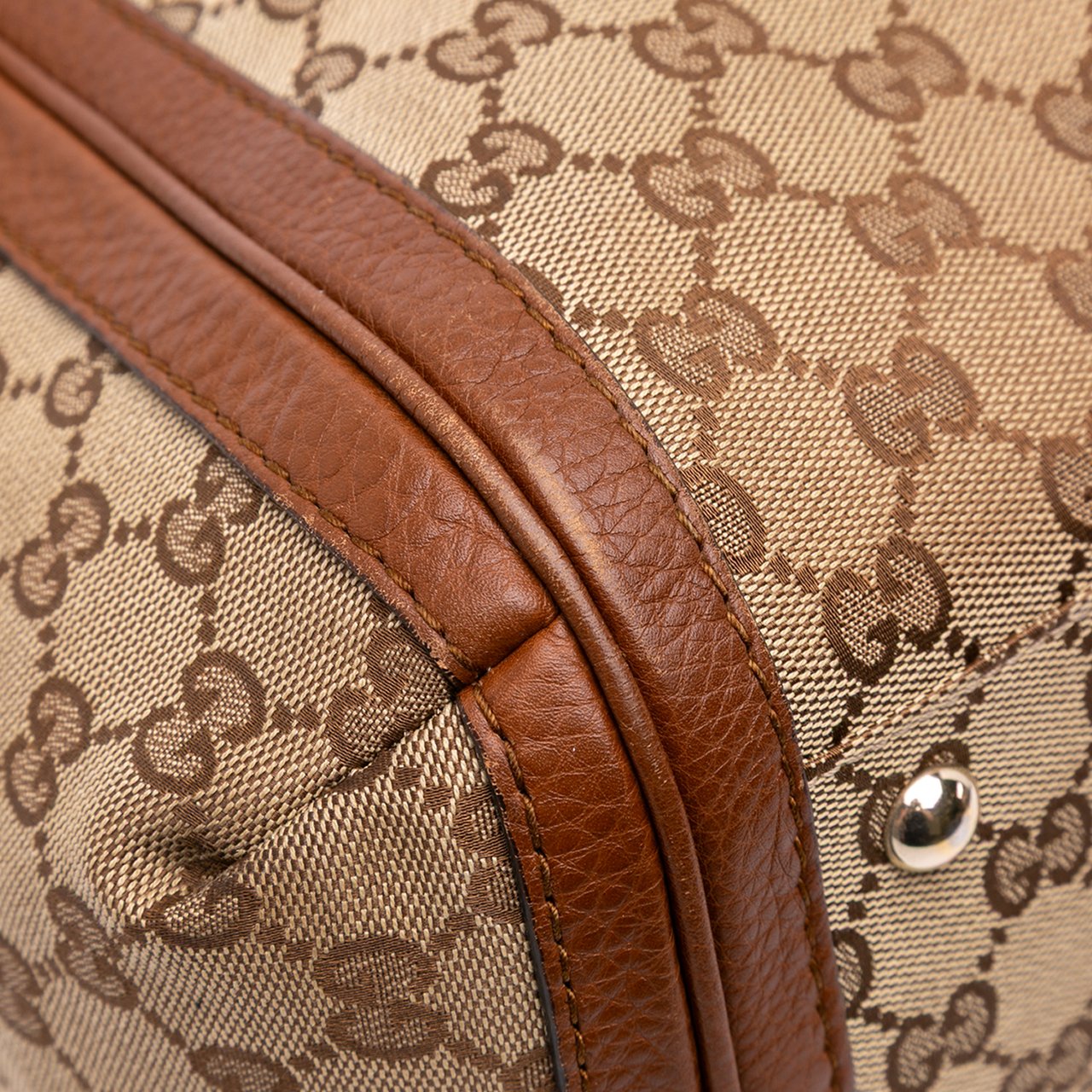 Gucci Large GG Canvas Bella Satchel Bruin